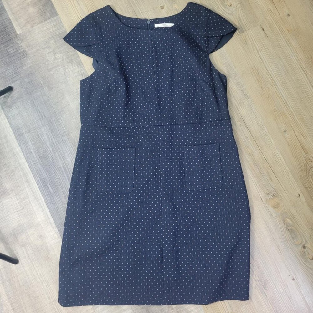 Beautiful navy pencil fit dress with front pockets - XL Dex Suit Shop